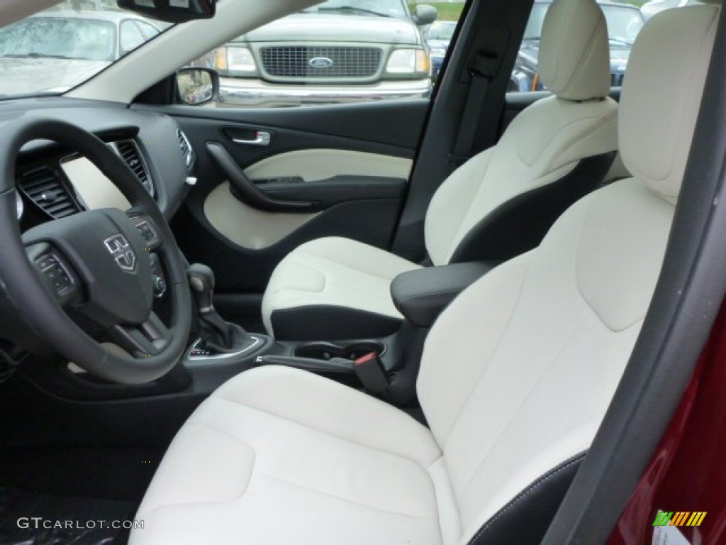 Ceramic White/Tungsten Accent Stitching Interior 2015 Dodge Dart Limited Photo #103464165