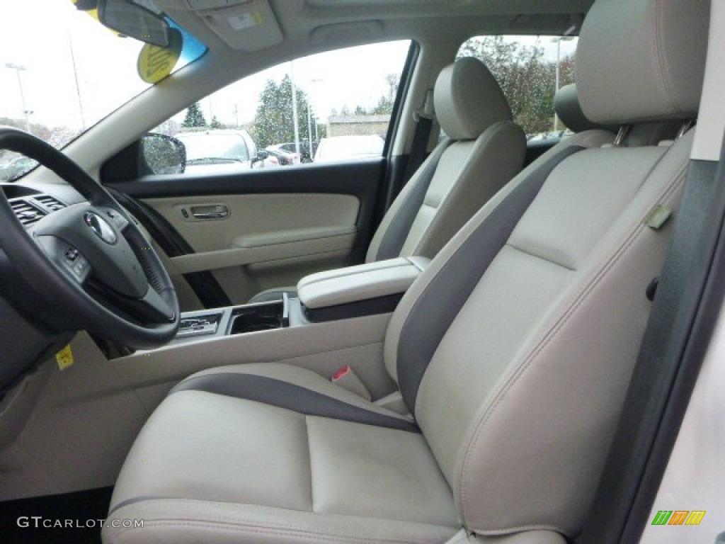 2011 CX-9 Touring AWD - Crystal White Pearl Mica / Sand photo #14