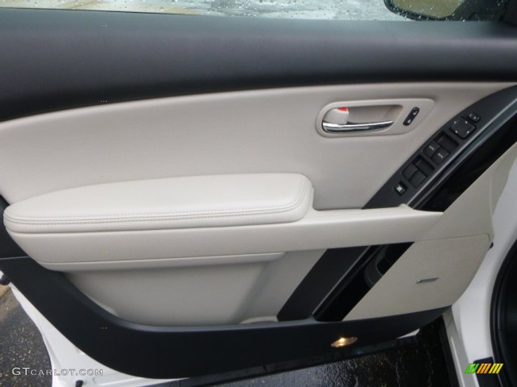 2011 CX-9 Touring AWD - Crystal White Pearl Mica / Sand photo #16