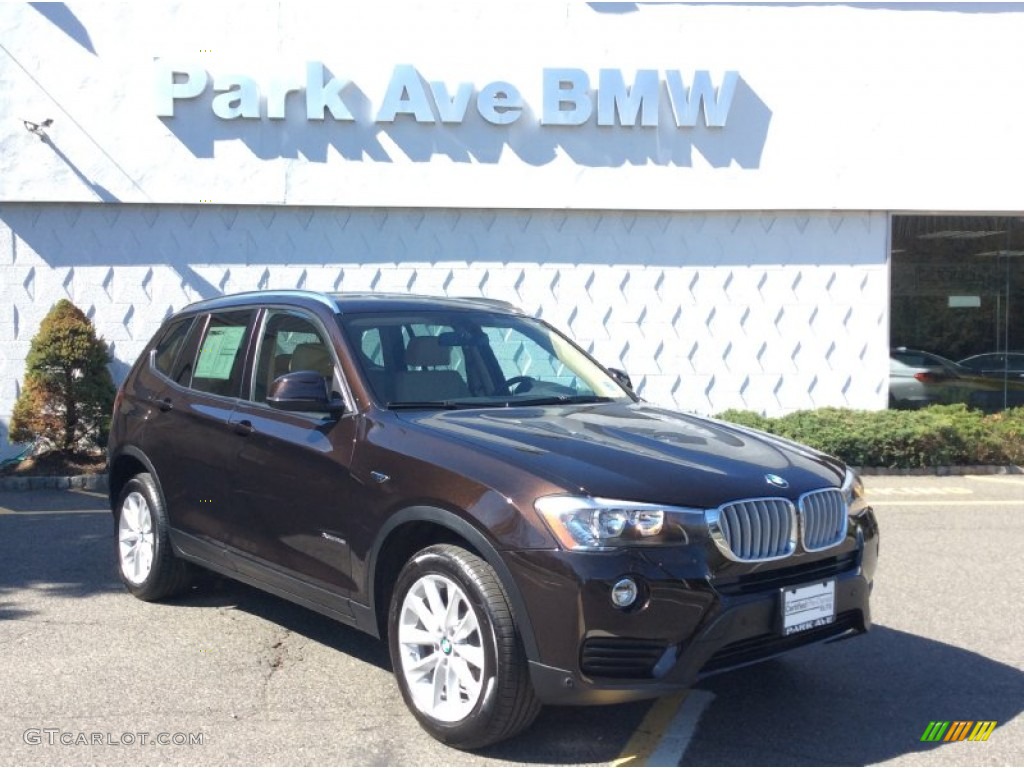 2015 X3 xDrive28i - Sparkling Brown Metallic / Sand Beige photo #1