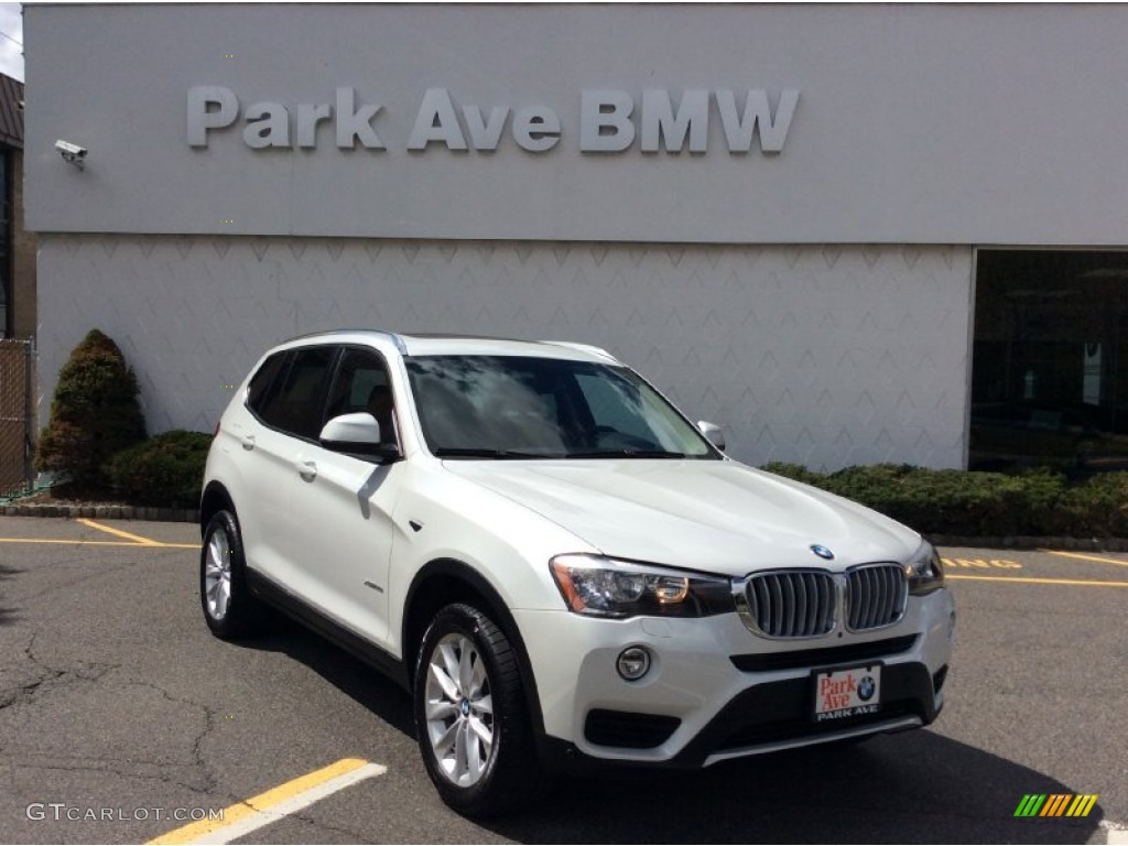 2015 X3 xDrive28i - Mineral White Metallic / Saddle Brown photo #1