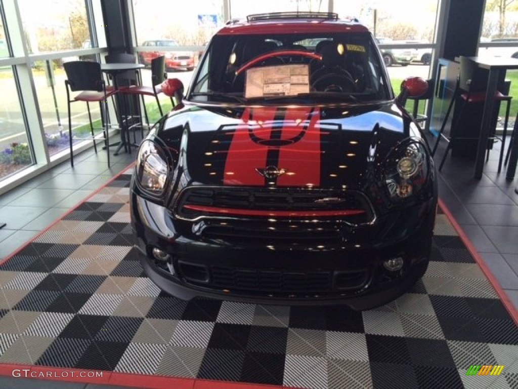 2015 Countryman John Cooper Works All4 - Absolute Black Metallic / Lounge Championship Red Leather photo #1
