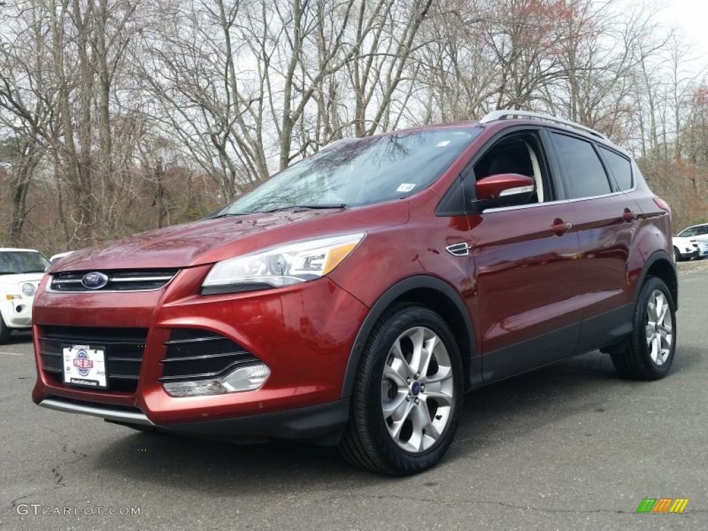 2014 Escape Titanium 1.6L EcoBoost - Ruby Red / Charcoal Black photo #1