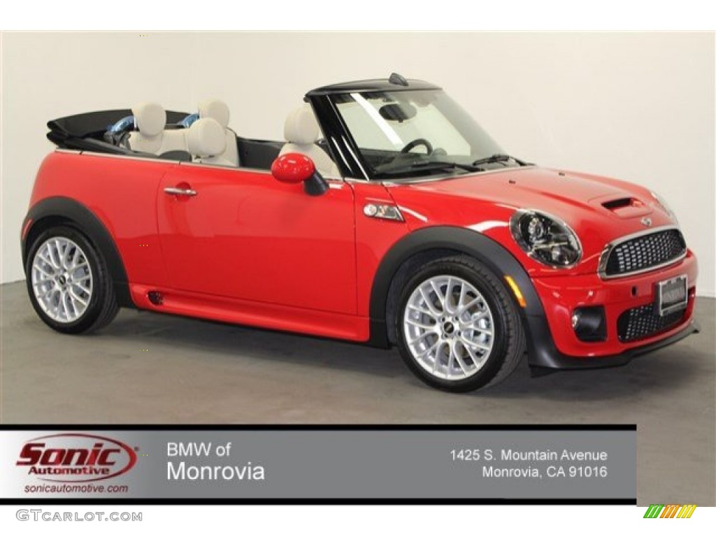 2015 Convertible Cooper S - Chili Red / Gravity Polar Beige Leather photo #1