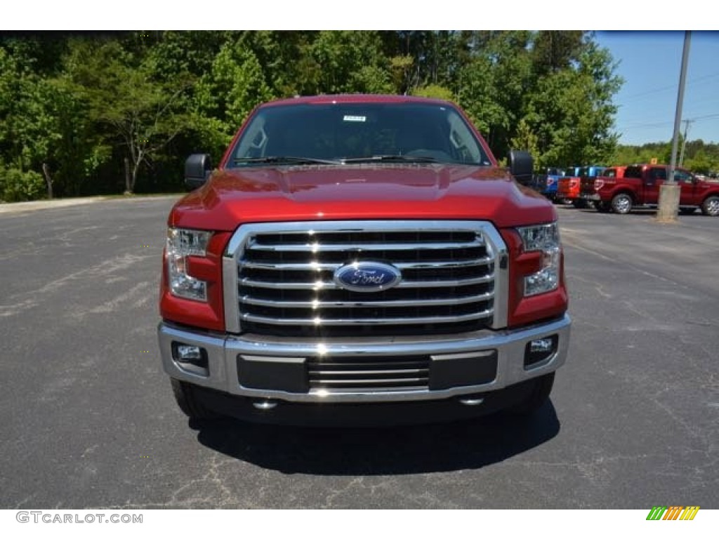 2015 F150 XLT SuperCrew 4x4 - Ruby Red Metallic / Medium Earth Gray photo #2