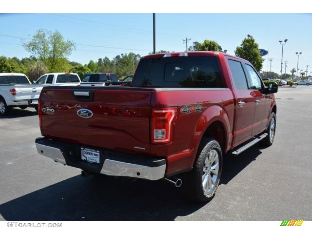 2015 F150 XLT SuperCrew 4x4 - Ruby Red Metallic / Medium Earth Gray photo #5