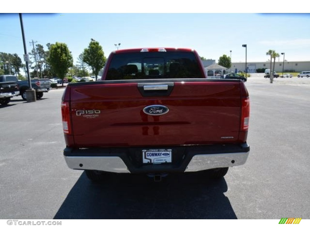 2015 F150 XLT SuperCrew 4x4 - Ruby Red Metallic / Medium Earth Gray photo #7