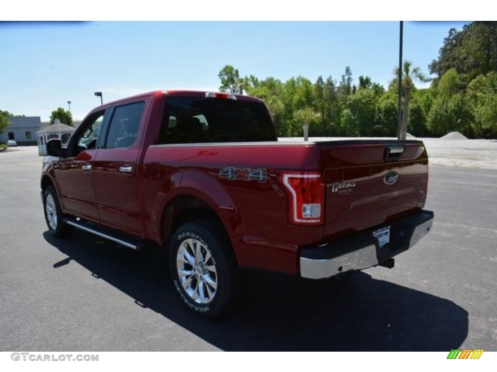2015 F150 XLT SuperCrew 4x4 - Ruby Red Metallic / Medium Earth Gray photo #8