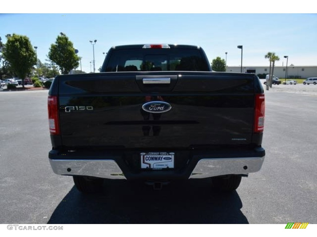 2015 F150 XLT SuperCab 4x4 - Tuxedo Black Metallic / Medium Earth Gray photo #7