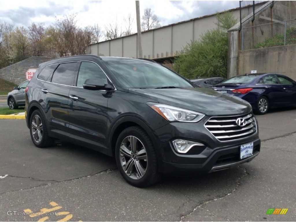 2013 Santa Fe Limited AWD - Hampton Green Pearl / Beige photo #3