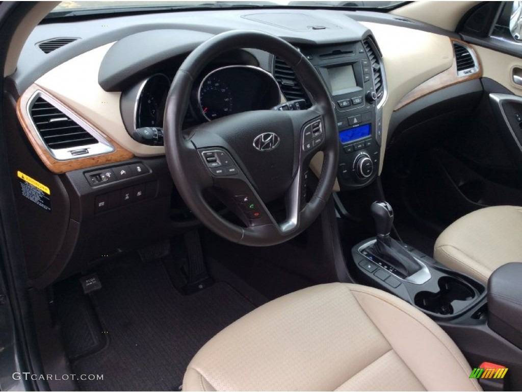 2013 Santa Fe Limited AWD - Hampton Green Pearl / Beige photo #9