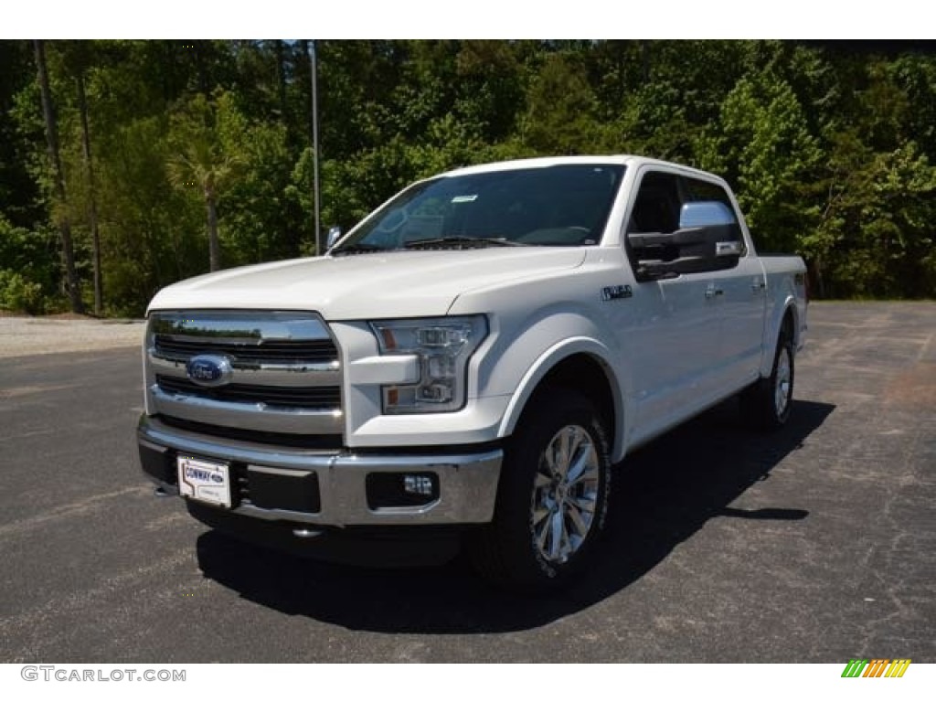 2015 F150 Lariat SuperCrew 4x4 - Oxford White / Black photo #1