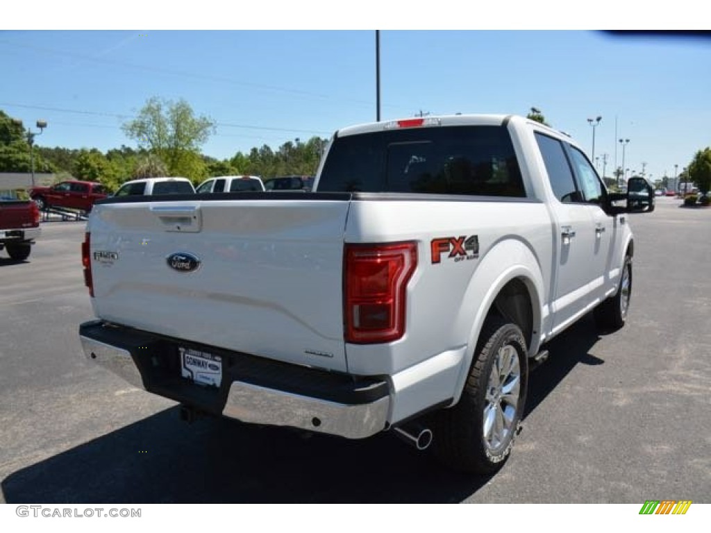 2015 F150 Lariat SuperCrew 4x4 - Oxford White / Black photo #5