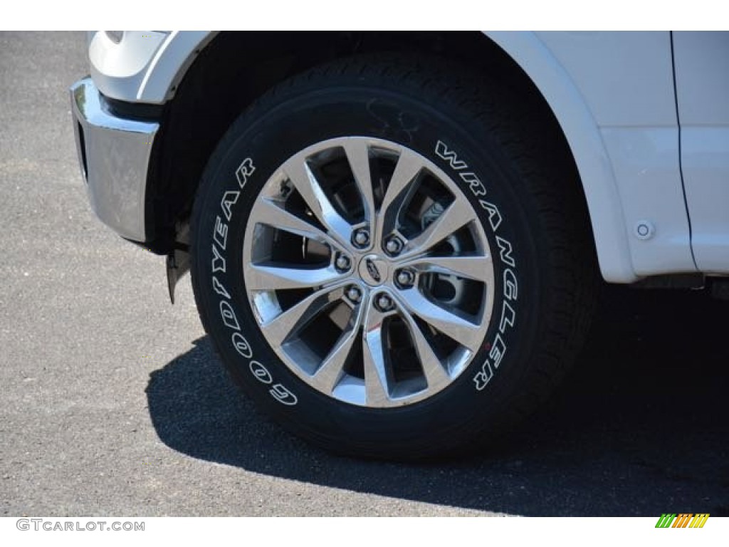2015 F150 Lariat SuperCrew 4x4 - Oxford White / Black photo #10