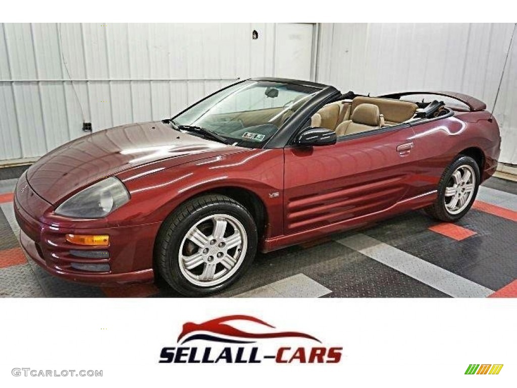 2001 Eclipse Spyder GT - Patriot Red Pearl / Tan photo #1