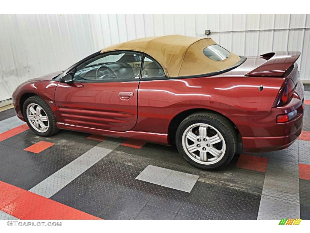 2001 Eclipse Spyder GT - Patriot Red Pearl / Tan photo #7