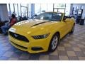 2015 Triple Yellow Tricoat Ford Mustang V6 Convertible  photo #1