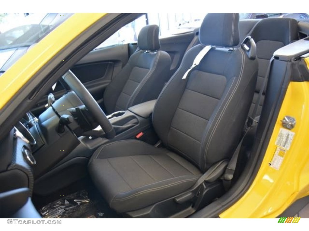 Ebony Interior 2015 Ford Mustang V6 Convertible Photo #103480278