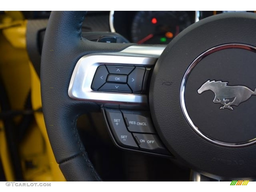 2015 Mustang V6 Convertible - Triple Yellow Tricoat / Ebony photo #17