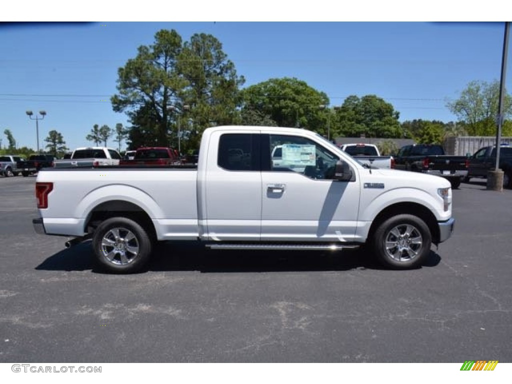 2015 F150 XLT SuperCab - Oxford White / Medium Earth Gray photo #4