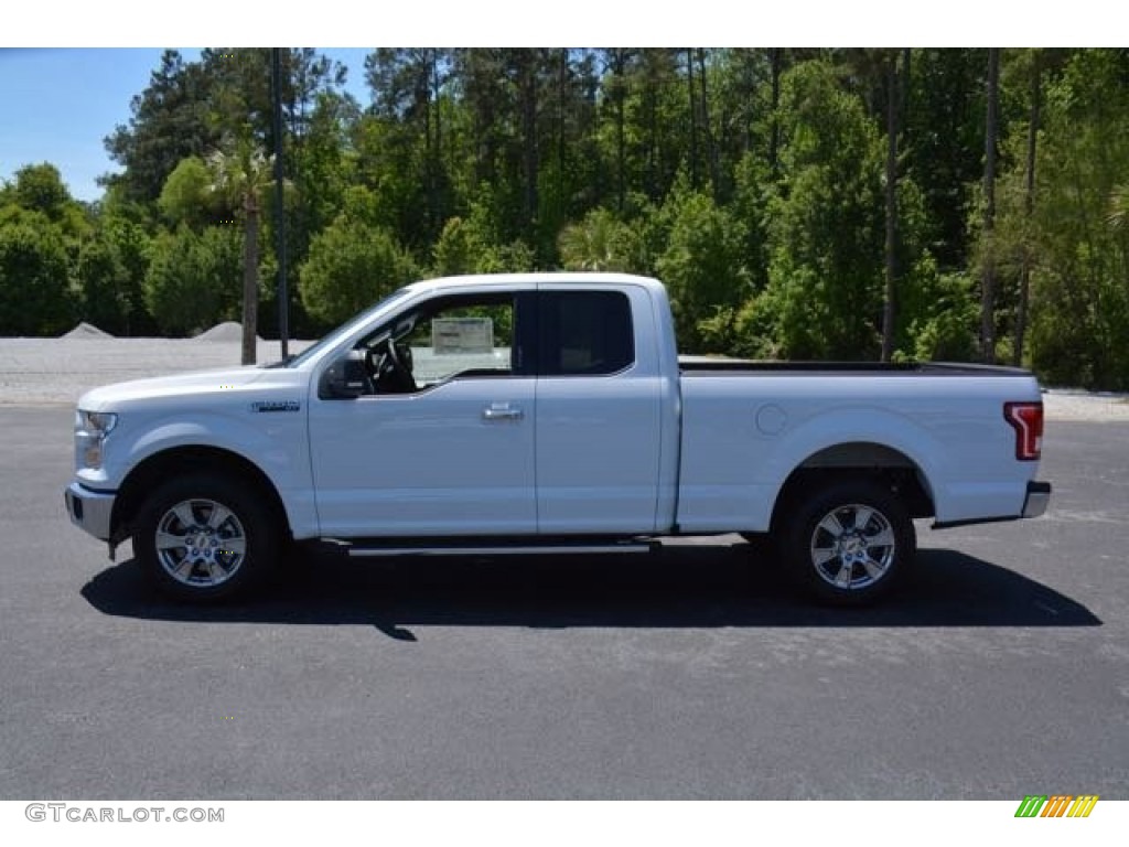 2015 F150 XLT SuperCab - Oxford White / Medium Earth Gray photo #8