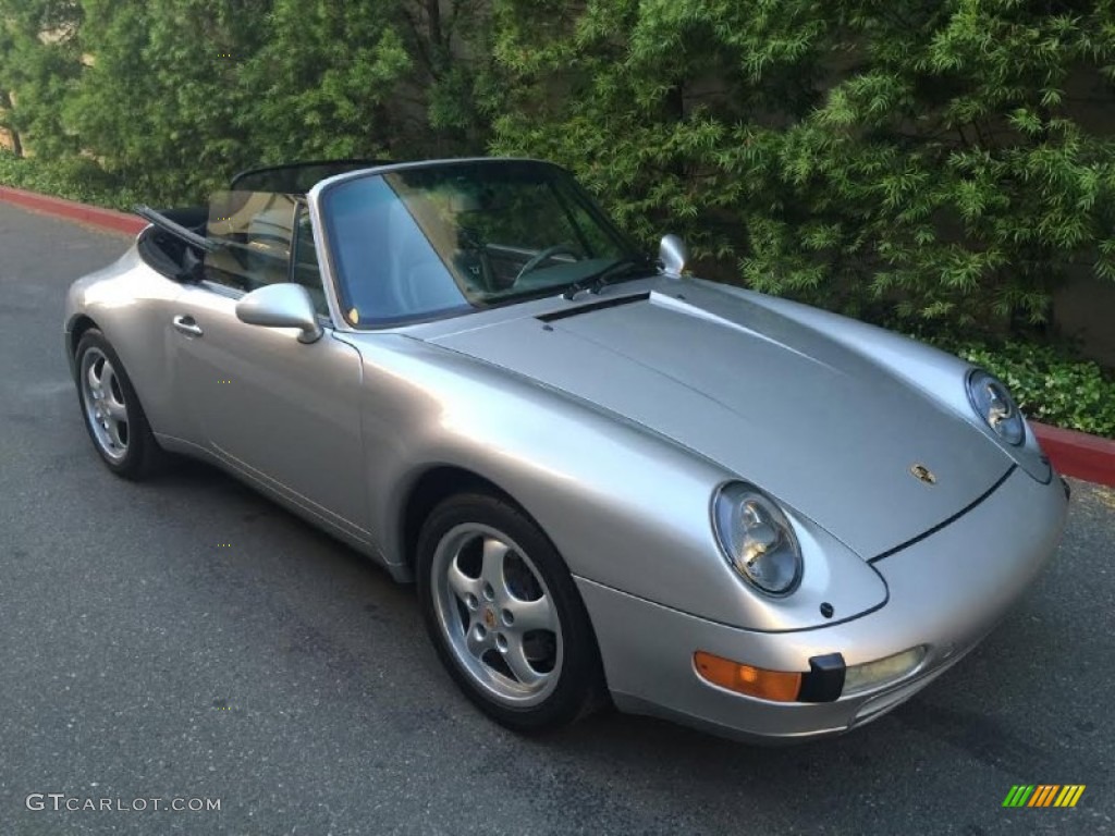 Arctic Silver Metallic 1998 Porsche 911 Carrera Cabriolet Exterior Photo #103485122