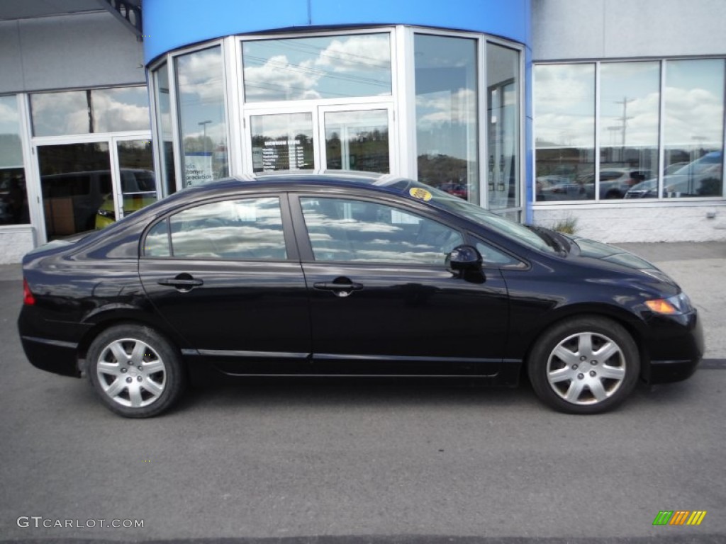 2006 Civic LX Sedan - Nighthawk Black Pearl / Ivory photo #2