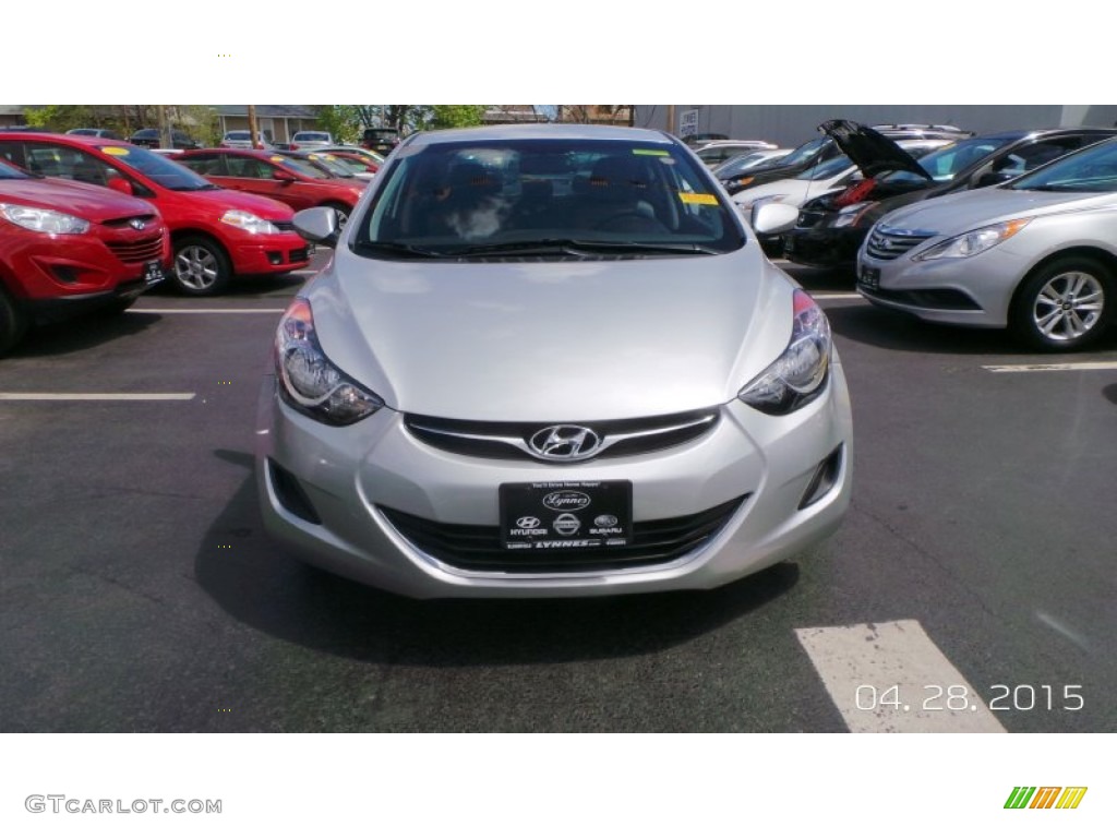 2011 Elantra GLS - Shimmering Silver Metallic / Gray photo #2