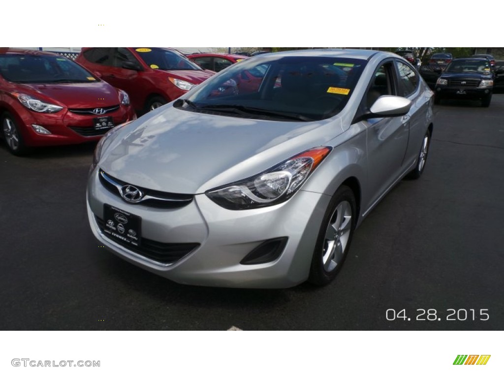 2011 Elantra GLS - Shimmering Silver Metallic / Gray photo #3