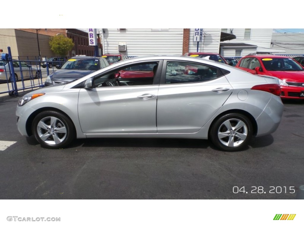 2011 Elantra GLS - Shimmering Silver Metallic / Gray photo #7