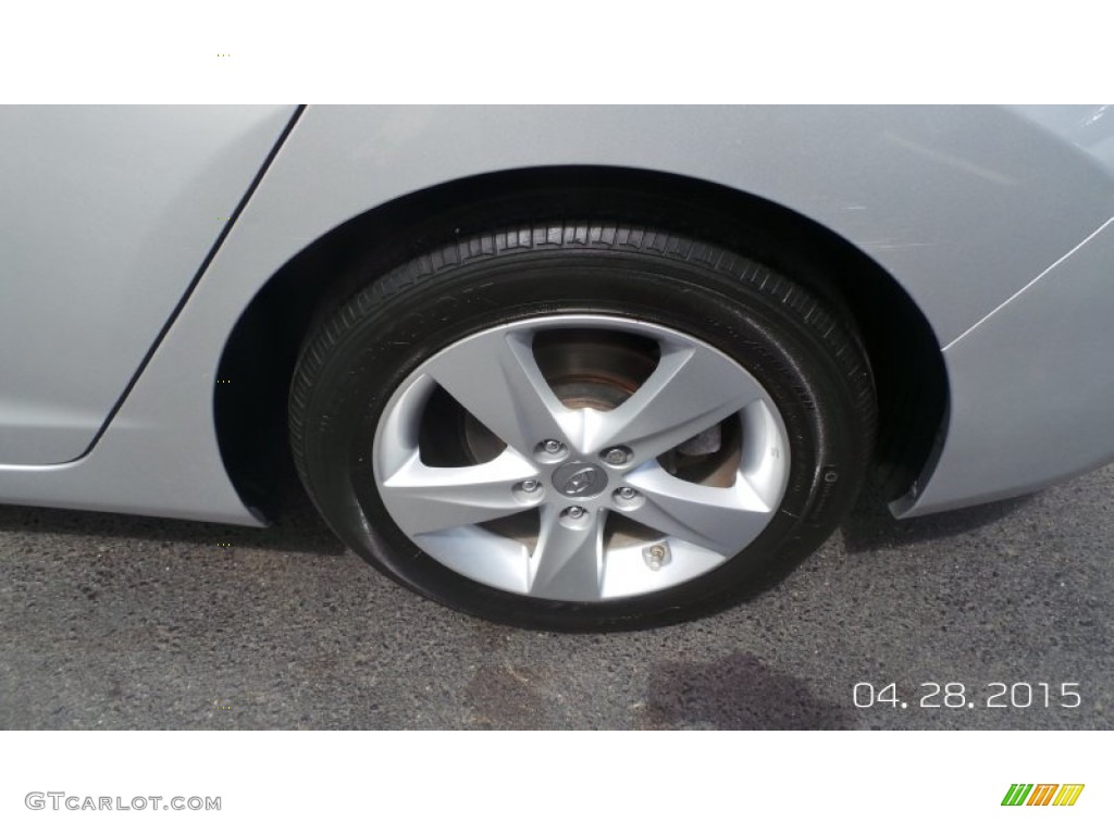 2011 Elantra GLS - Shimmering Silver Metallic / Gray photo #8