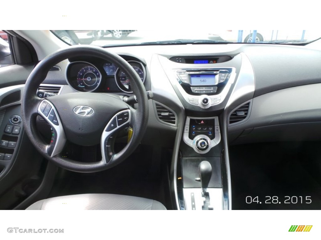 2011 Elantra GLS - Shimmering Silver Metallic / Gray photo #11