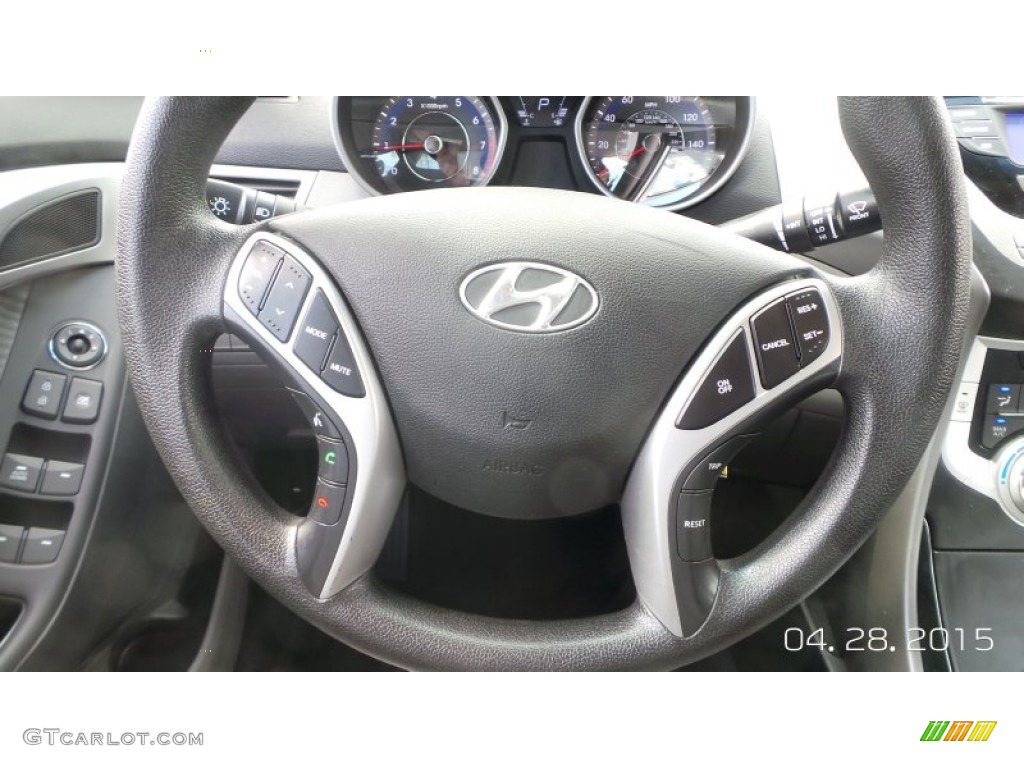 2011 Elantra GLS - Shimmering Silver Metallic / Gray photo #13