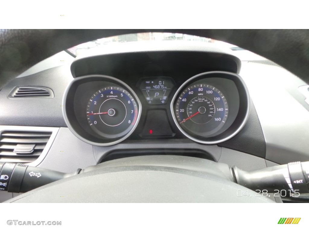 2011 Elantra GLS - Shimmering Silver Metallic / Gray photo #14