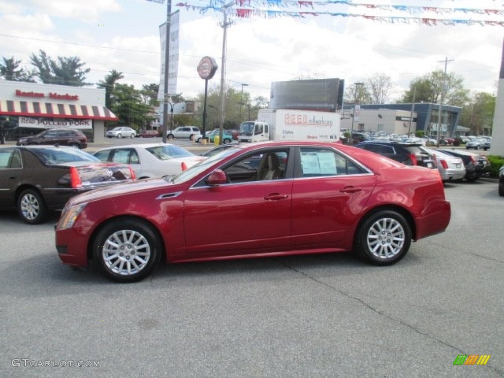 2012 CTS 4 3.0 AWD Sedan - Crystal Red Tintcoat / Cashmere/Cocoa photo #4