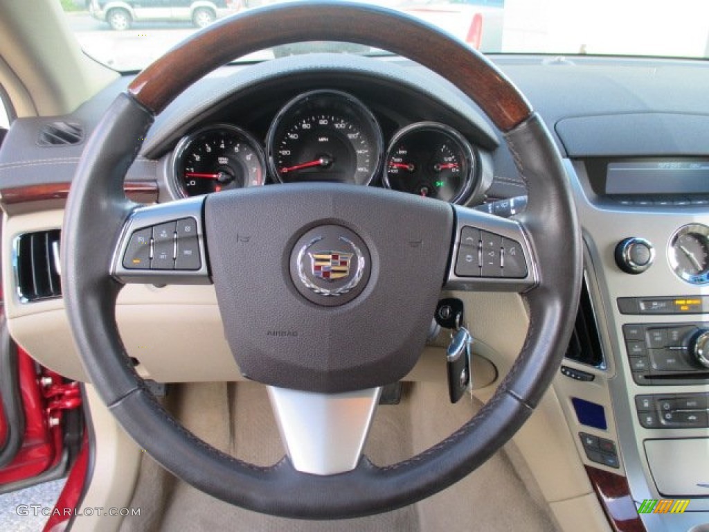 2012 Cadillac CTS 4 3.0 AWD Sedan Cashmere/Cocoa Steering Wheel Photo #103491452