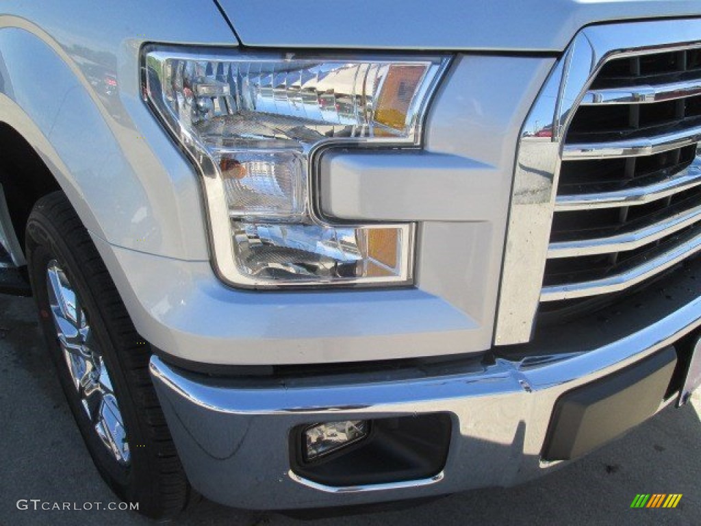 2015 F150 XLT SuperCrew - Ingot Silver Metallic / Medium Earth Gray photo #3