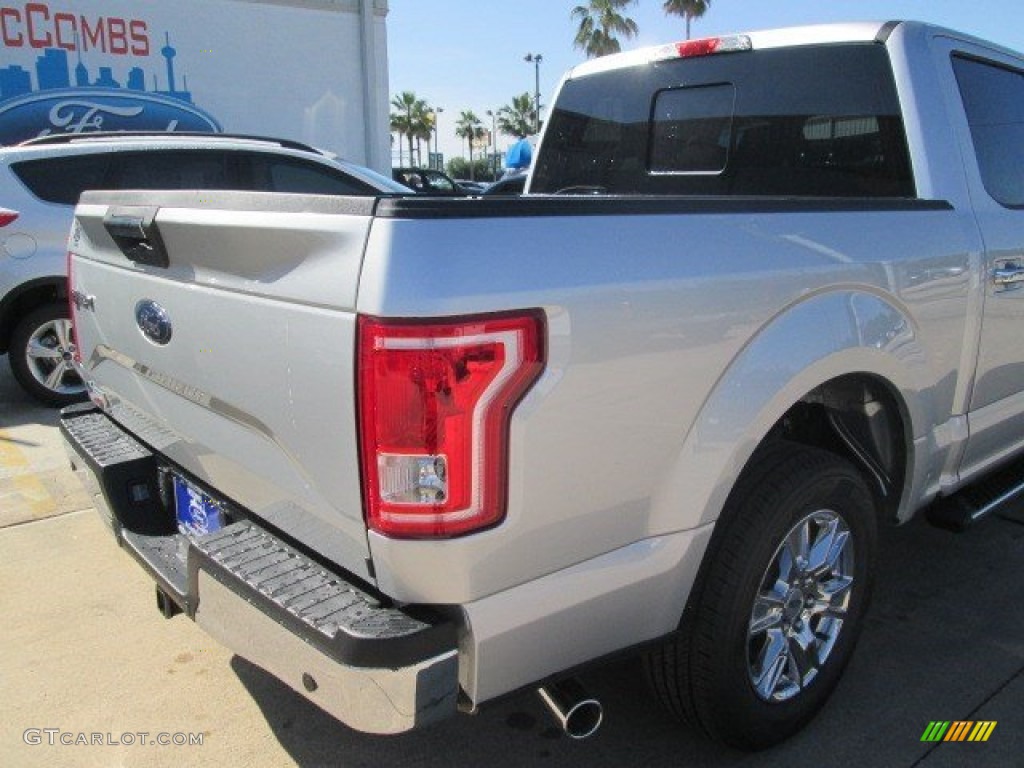 2015 F150 XLT SuperCrew - Ingot Silver Metallic / Medium Earth Gray photo #25