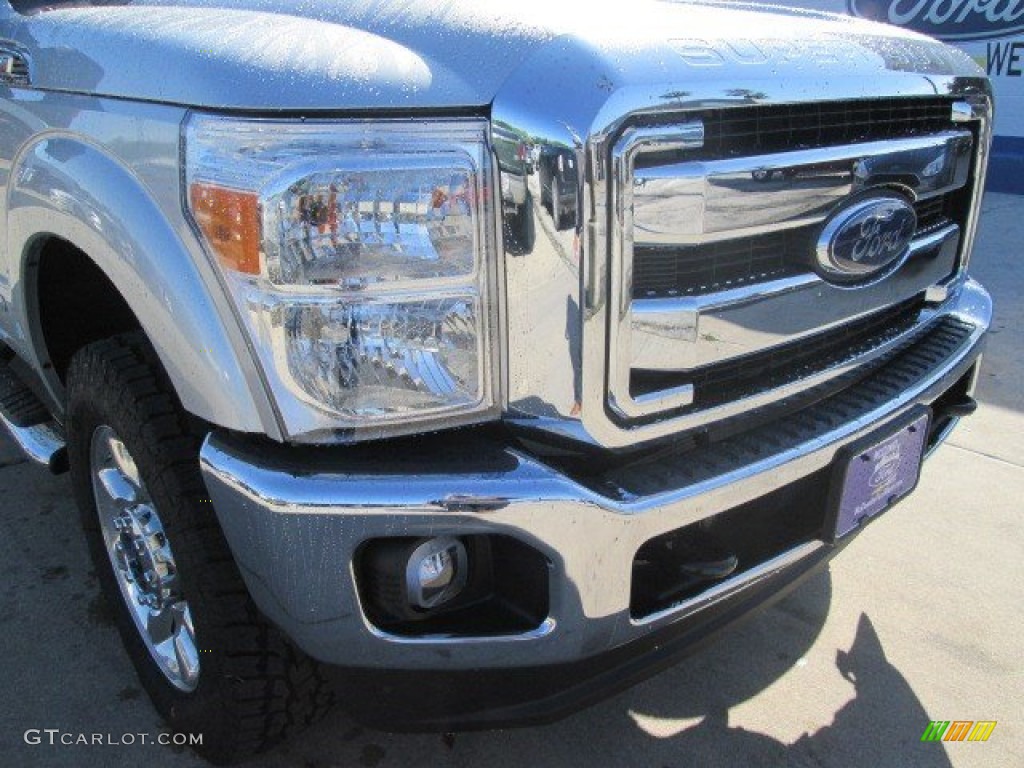 2015 F250 Super Duty Lariat Crew Cab 4x4 - Ingot Silver / Black photo #3