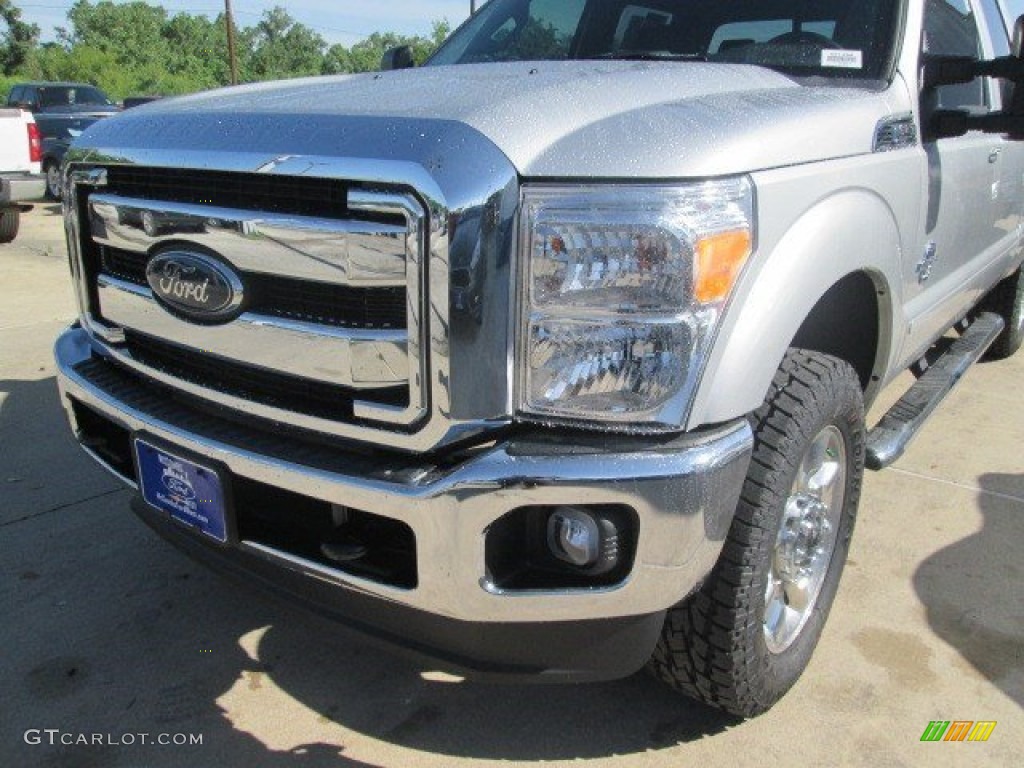 2015 F250 Super Duty Lariat Crew Cab 4x4 - Ingot Silver / Black photo #10