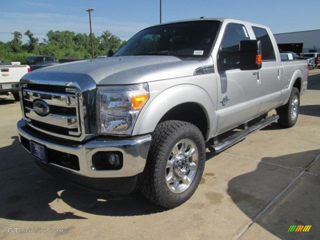 2015 F250 Super Duty Lariat Crew Cab 4x4 - Ingot Silver / Black photo #11