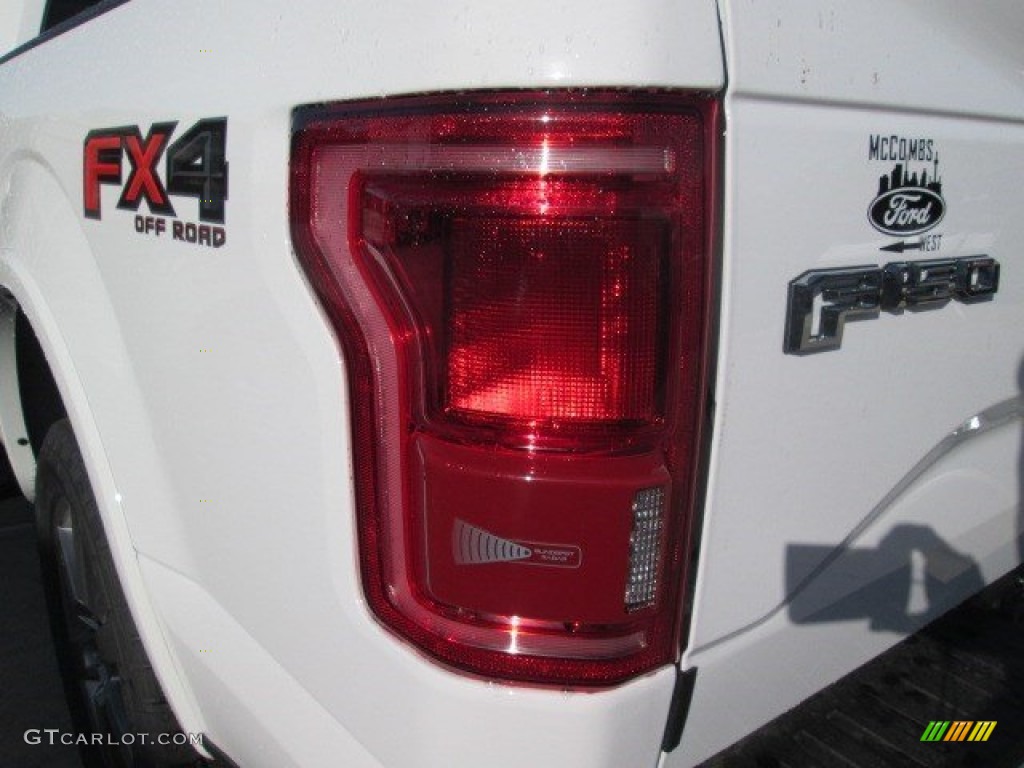2015 F150 Lariat SuperCrew 4x4 - Oxford White / Black photo #18