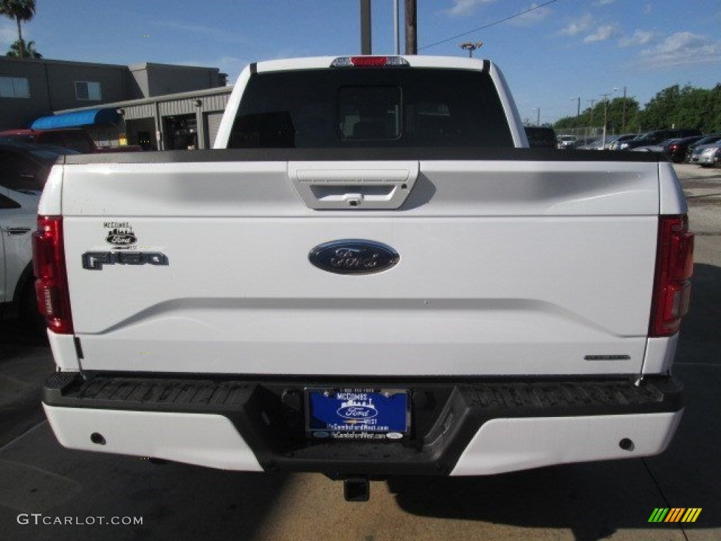 2015 F150 Lariat SuperCrew 4x4 - Oxford White / Black photo #20