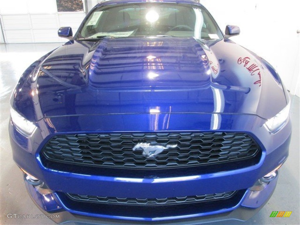 2015 Mustang EcoBoost Coupe - Deep Impact Blue Metallic / Ebony photo #2