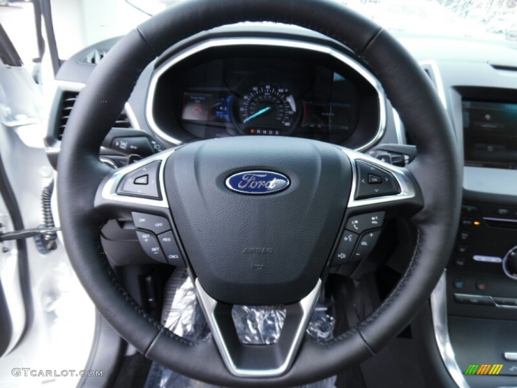 2015 Ford Edge Titanium AWD Cognac Steering Wheel Photo #103503017