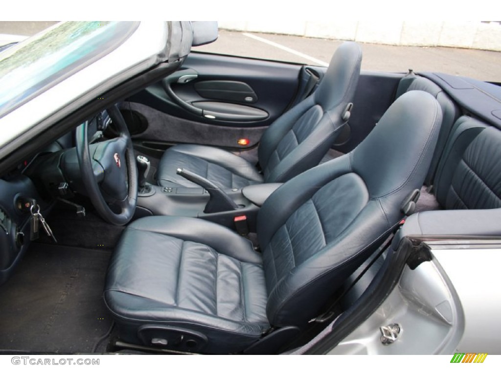 Metropol Blue Interior 2002 Porsche 911 Carrera Cabriolet Photo #103503437