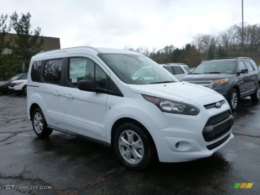 2015 Transit Connect XLT Wagon - Frozen White / Medium Stone Leather photo #1