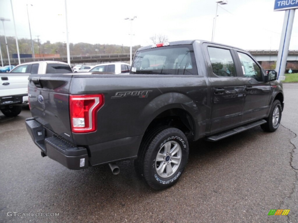 2015 F150 XLT SuperCrew 4x4 - Magnetic Metallic / Black photo #3
