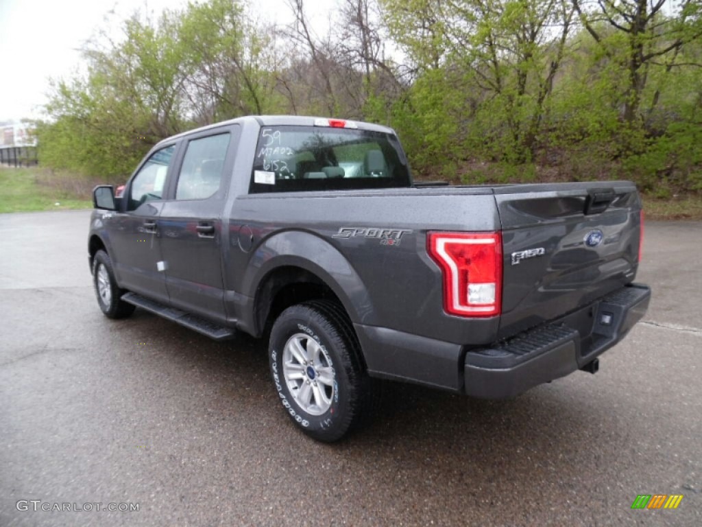 2015 F150 XLT SuperCrew 4x4 - Magnetic Metallic / Black photo #6