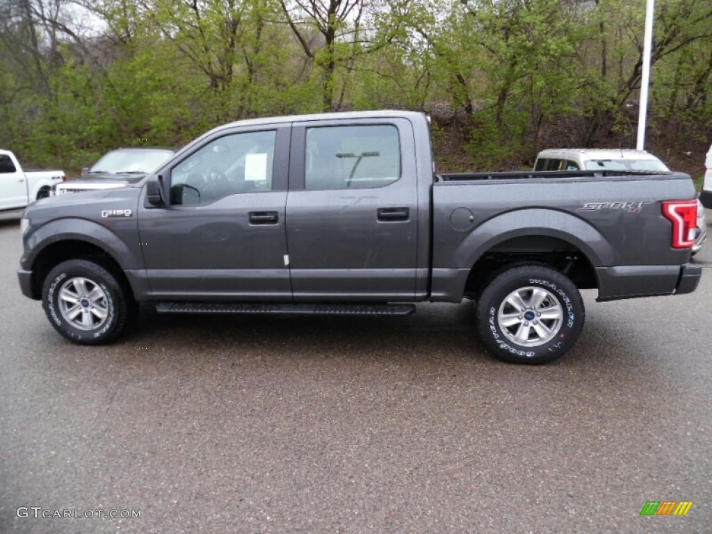 2015 F150 XLT SuperCrew 4x4 - Magnetic Metallic / Black photo #7